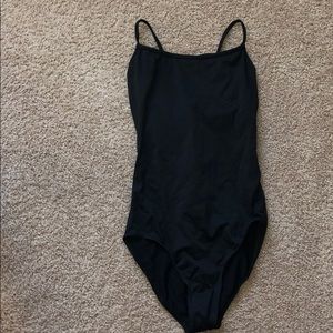 Black ballet leotard